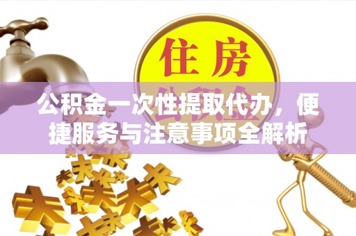 洛宁公积金一次性提取代办，便捷服务与注意事项全解析