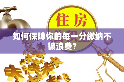 洛宁如何保障你的每一分缴纳不被浪费？