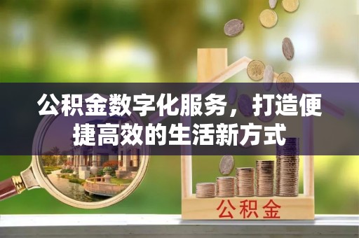 洛宁公积金数字化服务，打造便捷高效的生活新方式