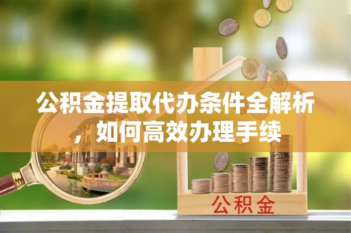 洛宁公积金提取代办条件全解析，如何高效办理手续