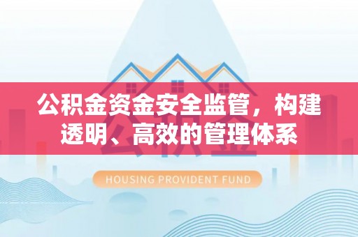 洛宁公积金资金安全监管，构建透明、高效的管理体系