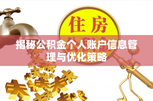 洛宁揭秘公积金个人账户信息管理与优化策略