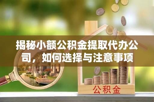 洛宁揭秘小额公积金提取代办公司，如何选择与注意事项
