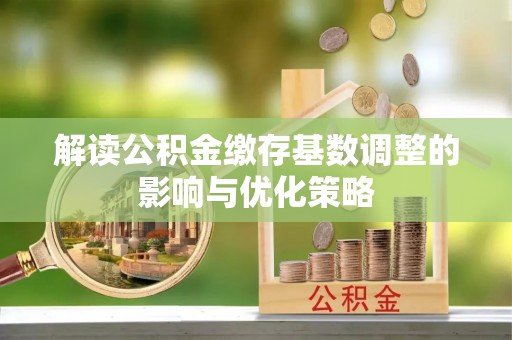洛宁解读公积金缴存基数调整的影响与优化策略