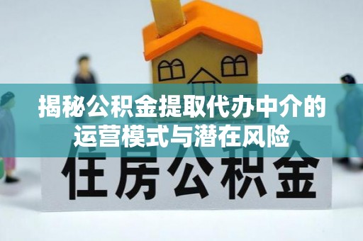 洛宁揭秘公积金提取代办中介的运营模式与潜在风险