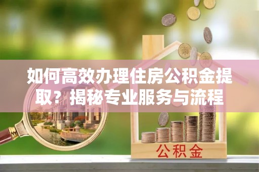 洛宁如何高效办理住房公积金提取？揭秘专业服务与流程
