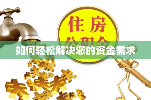 洛宁如何轻松解决您的资金需求