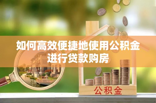 洛宁如何高效便捷地使用公积金进行贷款购房